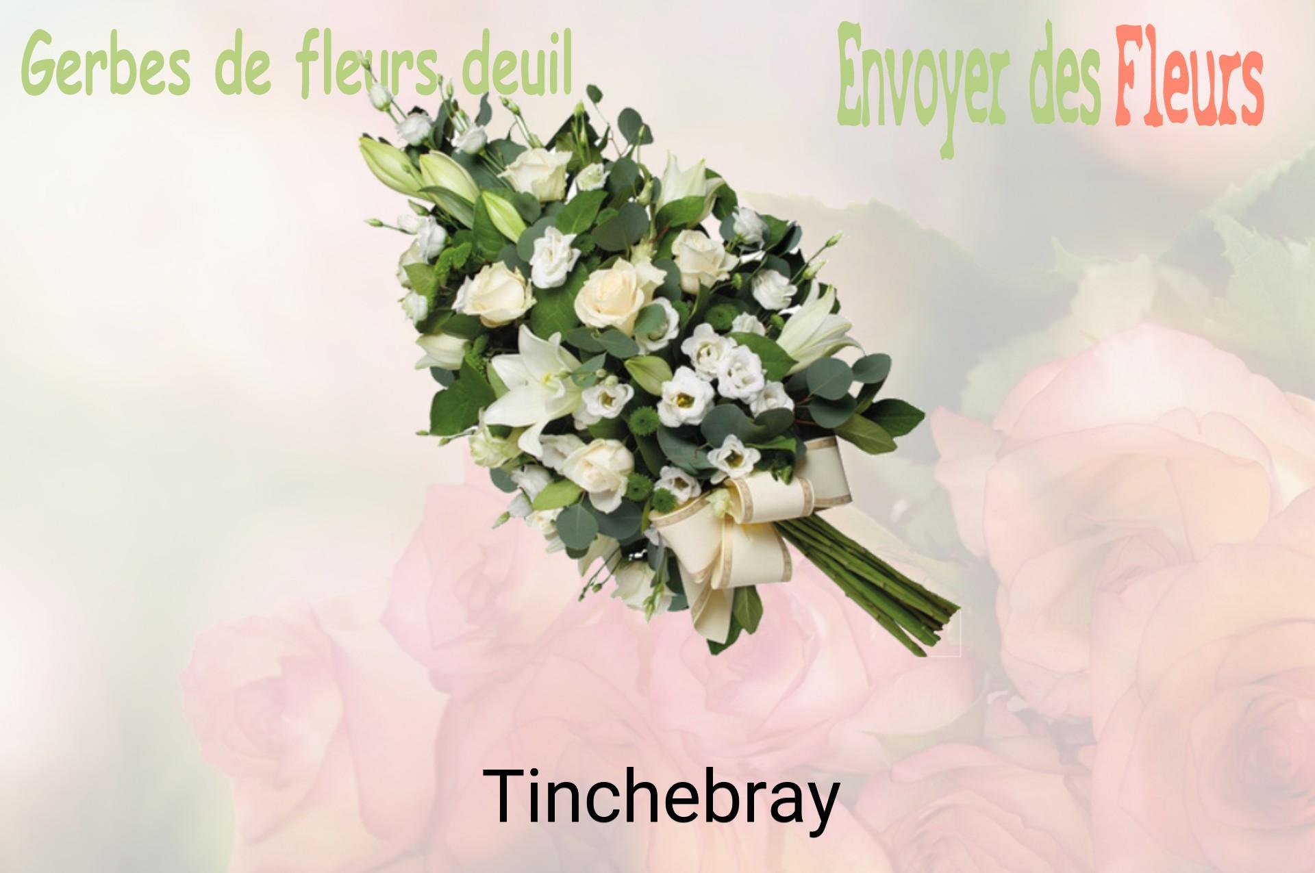Gerbe de fleurs de deuil livrée à Tinchebray